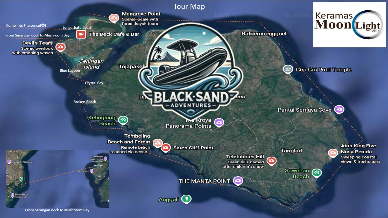 3 Island Tour Route Map